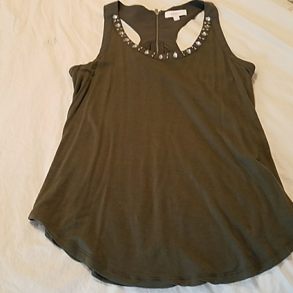Army green blouse